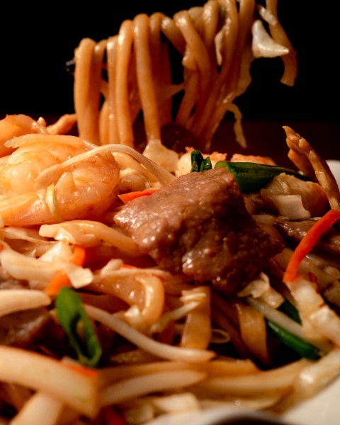 Combination chow mein at Din Ding Dumpling House