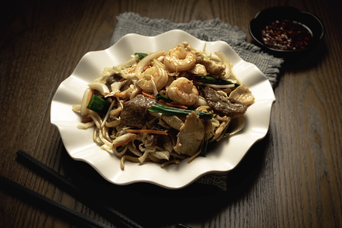 House special chow mein stir-fried noodles at Din Ding Dumpling House