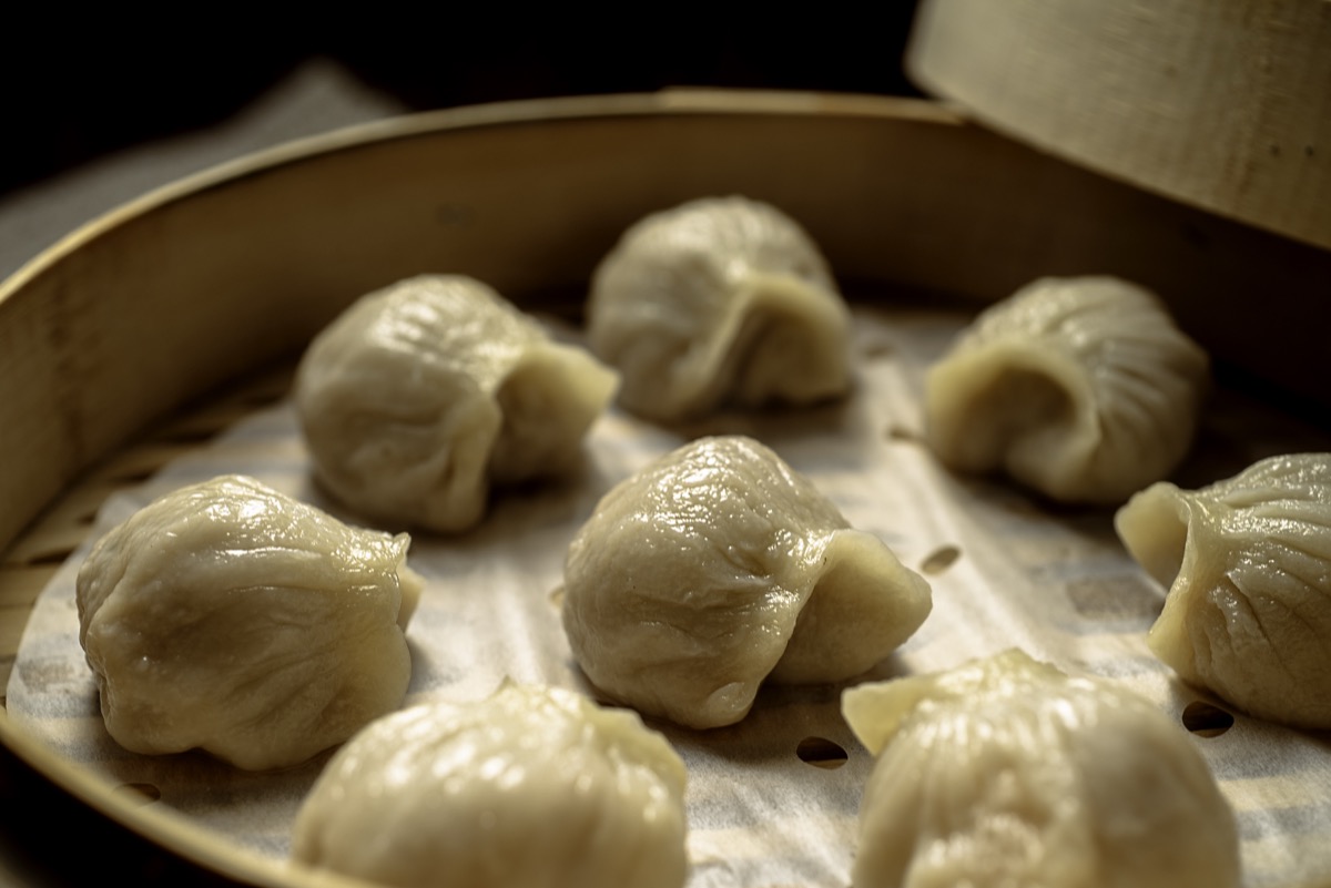 Steamed shrimp and pork dumplings at Din Ding Dumpling House