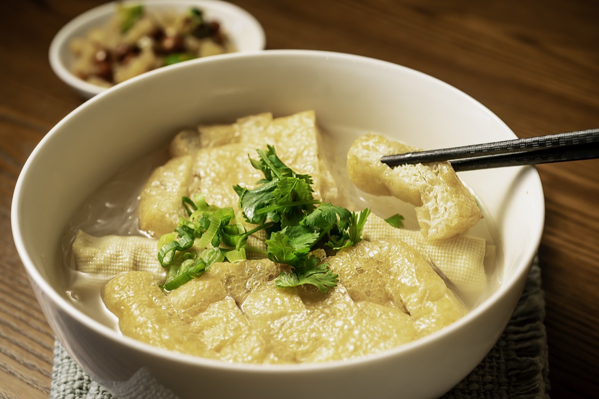 Bean curd tofu and vermicelli soup at Din Ding Dumpling House
