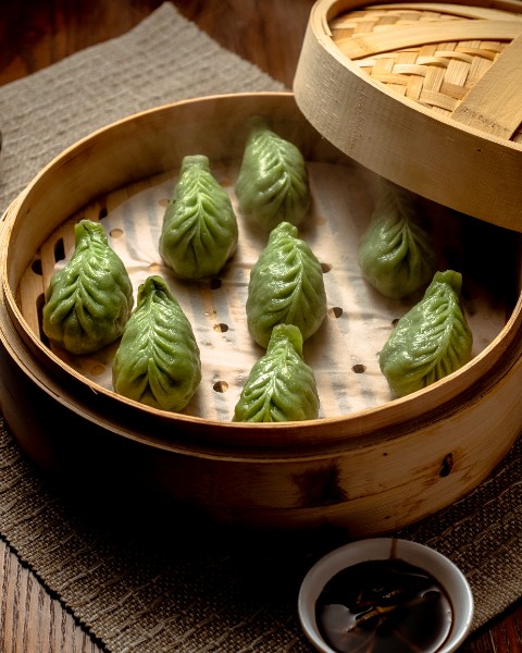 Steamed vegetable dumplings at Din Ding Dumpling House