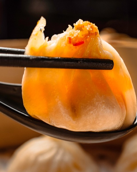Pork and crab xiaolongbao soup dumplings at Din Ding Dumpling House